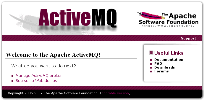 ActiveMQ веб-консоль